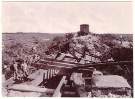 Circa 1900. Anglo-Boer War. Broken culvert at Windsorton Road.