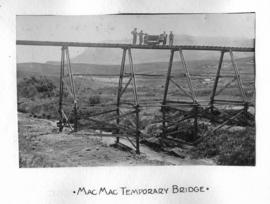 Graskop district, 1914. Temporary bridge near MacMac station. (Dempster Album of Nelspruit - Gras...