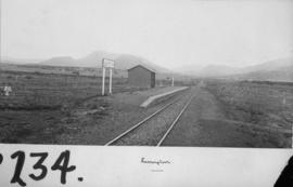 Lesseyton, 1895. Railway line with small station building. (EH Short)