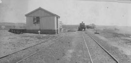 Knapdaar, 1895. Train in station looking west. (EH Short)