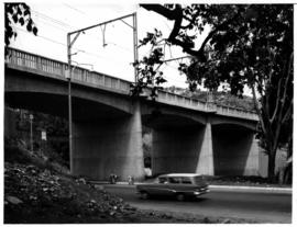 Pretoria, February 1961. New conrete rail over road bridge.