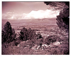 Paarl, 1949. View over town.