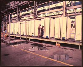 Pretoria, June 1989. Construction of PX containers at Koedoespoort. [Sonja Grunbauer]