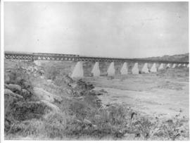 Circa 1902. Construction Durban - Mtubatuba: Completed Tugela Bridge viewed from upstream side. (...