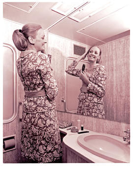 "1972. Blue Train Semi Luxury bathroom."