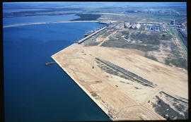 Richards Bay, July 1986. Richards Bay Harbour coal terminal. [Z Crafford]