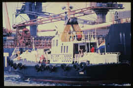 Durban, October 1978. Pilot boat in Durban Harbour. [Jan Hoek]