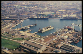 Durban, September 984. Aerial view of Durban Harbour. [T Robberts]