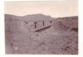 Volksrust district, circa 1900.  Damaged 40 foot bridge at Mount Prospect during Anglo-Boer War.