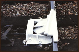 Close up of derailer.