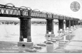 Bethulie. Bethulie railway bridge with Central South African Railways marking.