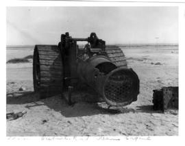 Swakopmund, South-West Africa, 1957. Original road steam engine used for transport.
