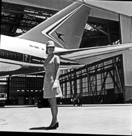
SAA Boeing 747 ZS-SAN 'Lebombo' with hostess.

