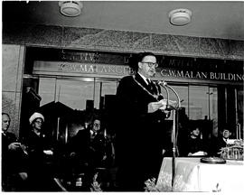 Bloemfontein, June 1964. Opening of CW Malan Building.