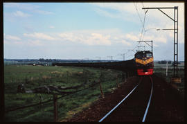Johannesburg, 1967. SAR Class 5E passenger train near Alberton.