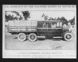 Conquest of the Kalahari. SAR Thornycroft three-axle combination bus and truck.
