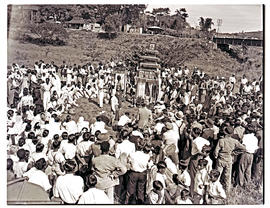 Natal, 1947. Indian fire walking ceremony.