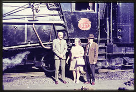 Dignitaries at SAR Class 16E No 857 'Ann Smith Bloemfontein Queen'.