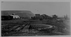 Noupoort, 1895. Station with turntable in foreground (EH Short)