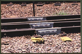 Railway track joints to ensure electrical continuity.