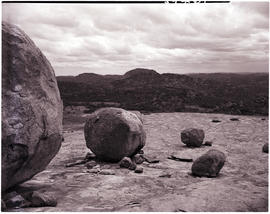 Matoppo Hills, Southern Rhodesia, 1952. Boulders at the top.