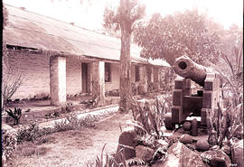 Durban. Old cannon in the garden of the old fort. Cannon recovered from the wreck of the "Gr...