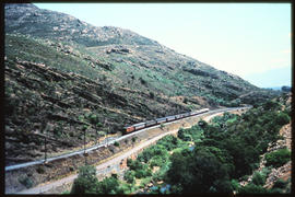 Tulbagh district. Passenger train in Tulbaghkloof.
