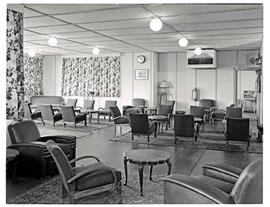 Johannesburg, 1947. Palmietfontein airport. Interior of lounge.