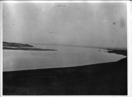 Circa 1902. Construction Durban - Mtubatuba: Umhlatuzi lagoon. (Album on Zululand railway constru...