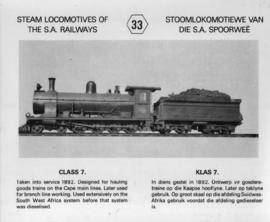 SAR postcard series No 33: CGR 7th Class built in 1892 later SAR Class 7 No 971.