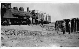 South-West Africa, before 1930. Breakdown on narrow gauge line showing DSWA NG Class Hd No 40.