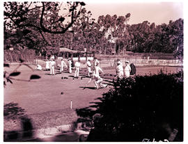 "Uitenhage, 1950. Bowling at Magennis Park."