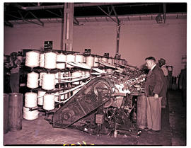 "Uitenhage, 1948. Interior of Finewool factory."