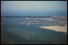 Durban, June 1975. Aerial view of Durban Harbour. [EG Butcher]