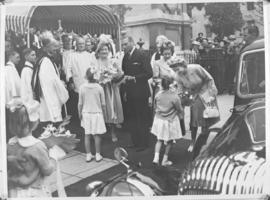 Cape Town, 1947. Royal family engage with the crowds after church service.