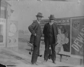 Germiston, circa 1911. Stationmaster Chris Viljoen Germiston, died 1919, with Chief Clerk HP Rilett.