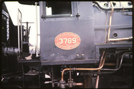 Number plate of SAR Class S2 No 3789.