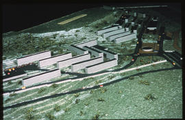
Architectural model of large housing development.
