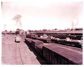 "Kimberley, 1957. Station yard."