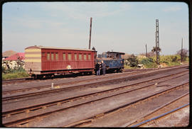 Port Shepstone. SAR Class NG4 No 16 with SAR type BDV-2 No 887 break down van awaiting preservation.