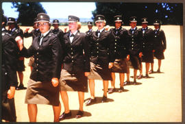 Platoon of SAR policewomen on the march.
