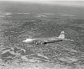 Johannesburg, 1946. SAA Douglas DC-4 ZS-AUB 'Outeniqua' in flight.