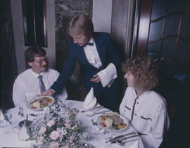Johannesburg, 1989. Dinner served in the Blue Room at Park Station.