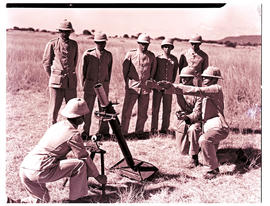 "Ladysmith, 1940. Mortar training."