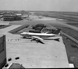 Johannesburg, circa 1979. Jan Smuts Airport. Aerial view. Boeing 747 ZS-SAR 'Waterberg'.