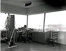 Johannesburg, 1953. Jan Smuts airport, control tower interior.