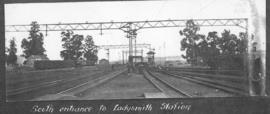 Ladysmith, circa 1925. South entrance to railway station. (Album on Natal electrification)