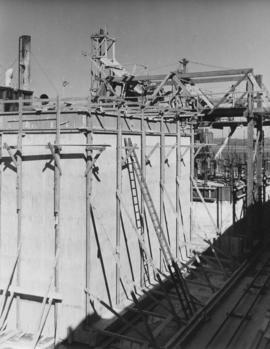 Durban. Two concrete monoliths for new deep water berths constructed on the floating dock.