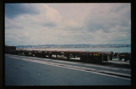 Durban, November 1971. SAR type SHD-1 container wagon in Durban Harbour. [JV Gilroy]