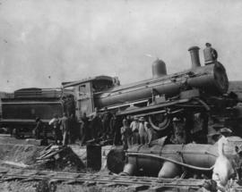 Near Beaufort West, 1900. Train accident.